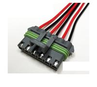 Ventilador electrónico Dj7025w-2.8 Compatible With coche 2/3/4/5/6/conector de Control soplador pines 15300027 arnés impermeable longitud del cable enchufe 15cm(6pFemale strip line,1sets)