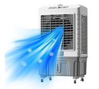 Ventilador Enfriador de Aire evaporativo Enfriadores portátiles de 3 velocidades: oscilación de 120 °, Tanque de Agua de 55 l, Motor Potente, enfriamiento eficiente - Aire Acondicionado 3 en 1