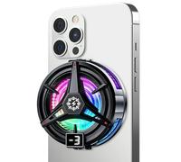Ventilador Enfriador Smartphone - Control Inteligente De Temperatura, Magnético, Con Luces RGB - Ventilador Enfriador para Móvil,Para Viajes, Hogar, Escuela, Oficina, Gimnasio, Juegos Móviles Y