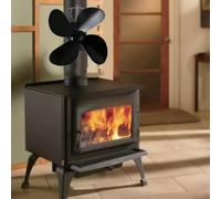 Ventilador Estufa para leña Silencioso 13.5cm Aluminio Ventilador | Silencioso <26dB, 4 aspas eficientes, aluminio resistente, ideal salón dormitorio