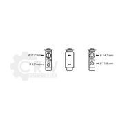 Ventilador Expandible Aire Acondicionado para Opel Astra H Caravan 1.8 Bj.05-10