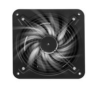 Ventilador extractor de 300 mm, rotor interior, 2677 m³/h, color negro, ventilador industrial de metal 220 V, con doble rodamiento de bolas y válvula antirretorno, ≤ 60 dB, silencioso ventilador de