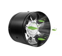 Ventilador Extractor De Aire, 100mm Ventilador De Tubo, 140 M³/h, Ventilación De Humos, Extractor Axial Para Conducto en Línea Para Cuarto De Baño, Ventilador De Escape Para Casa (Negro)