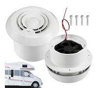Ventilador extractor de aire de 12 pulgadas, silencioso, ventilador ABS con parte superior de seta, solución de flujo de aire para eliminar olores para caravanas, autocaravanas, viajes de invierno y