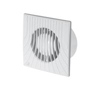 Ventilador extractor de baño de 100 mm con interruptor de cordón de extracción, color blanco WA100 W