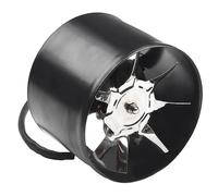 Ventilador extractor de humo de 100 mm, extractor de humo, 140 m³/h, ventilador de tubo en línea silencioso, soplador de ventilación para el hogar, interior, color negro