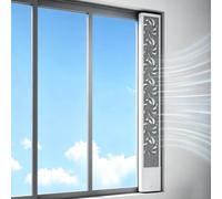 Ventilador Extractor de Ventana Silencioso Marco Expandible for Dormitorio | Ventilador de Ventilación Sin Taladros velocidad ajustable de 0 a 2500 rpm Caravana Y Coci 35-185cm(Negro,40-45cm)