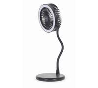 Ventilador de Sobremesa con Lámpara y Cargador Inalámbrico 3 en 1