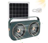 Ventilador genérico para perrera - 20 W ventilador de extracción de energía solar para invernadero | resistente a la intemperie y ahorro de energía para granero garaje, patio sótano y nicho