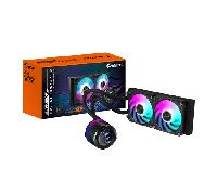 GIGABYTE AORUS WATERFORCE X II 240 Refrigerador de CPU líquido AIO - 2X Ventiladores ARGB de 120 mm, Pantalla LCD a Todo Color, Daisy-Chain, Compatible con Intel LGA 1851 y AMD AM5