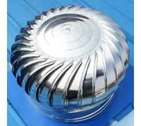 Ventilador Giratorio de Techo, Ventilador de turbina, sombrerete de Chimenea de Acero Inoxidable 304, ventilación de Escape para ático, rotación sin Motor (250 mm/9,8 pulg.)