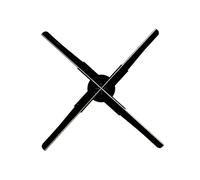 Ventilador holográfico 3D, 3D Hologram Fan Display Animation Video Projector Advertising Light Led Signboard Board Transmit Picture para Bares, Casinos y Fiestas(80cm)