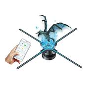 Ventilador holográfico 3D de 100 cm HD LED 2000 x 1444PX resolución Wi-Fi LED pantalla holográfica con WiFi, proyección en tiempo real, ventilador holograma 3D empalme múltiple, adecuado para centros
