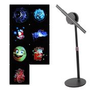 Ventilador holográfico 3D de 11 Pulgadas HD 256 LED Compatible con WiFi App Ventilador de proyector holográfico para,Calidad De Imagen HD