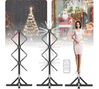 Ventilador holográfico 3D de 50 cm, brillo y ángulo ajustables, control remoto + control por aplicación para anuncios, eventos, discursos