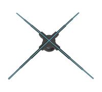 Ventilador holográfico 3D de 70-100 cm, Pantalla de proyector holográfico, máquina publicitaria estéreo con Ventilador holográfico LED HD de 1280p y Audio. Amplio ángulo de visión(100CM)