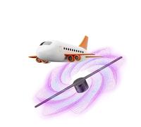 Ventilador holográfico 3D de Dos aspas y 42 cm con LED, Ideal for Publicidad holográfica, Ideal for Bares, Tiendas, Halloween y Navidad. Amplio ángulo de visión