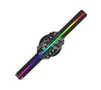 Ventilador holográfico 3D Giratorio de 14 x 14 cm, 2 aspas, proyector publicitario holográfico LED de 360 Grados con aplicación móvil Alta definición(Model A)
