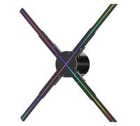 Ventilador holográfico 3D Máquina De Publicidad 3D Con Ventilador Holográfico De 50 Cm, Letrero LED De 576, Reproductor De Neón Inteligente HD, Compatible Con Imágenes De Video(45cm HD edition)