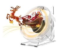 Ventilador Holográfico 3D, Mini Proyector Holográfico 3D de Escritorio con LED para Publicidad con Imagen de Portada Giratoria, para Halloween, Navidad, Acción de Gracias, Pascua y Fiestas
