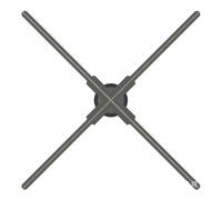 Ventilador holográfico 3D, Pantalla de proyección holográfica 3D de 52 cm con Ventilador, Letrero Iluminado por LED, Letrero de neón, Pantalla Colgante giratoria para Tienda, Halloween