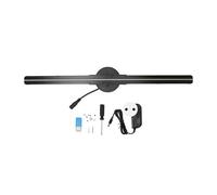 Ventilador holográfico 3D, Proyector 3D con Ventilador holográfico de 16,5 Pulgadas y 2000 x 224 píxeles, WiFi, con 224 LED de luz para Tienda, Halloween