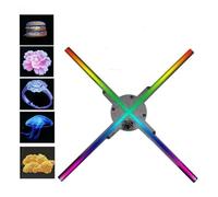 Ventilador holográfico 3D, Proyector holográfico 3D con Ventilador y Control Remoto for Publicidad Comercial para Tienda, Halloween