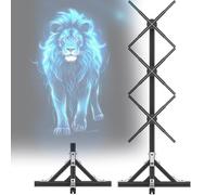 Ventilador Holográfico 3D, Proyector Holográfico 3D para Publicidad, Máquina Publicitaria Vertical con Proyección Holográfica Giratoria, Compatible con Altavoz Bluetooth, con Control Remoto,P56