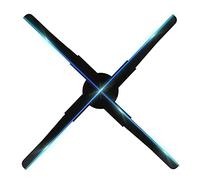 Ventilador holográfico 3D, proyector holográfico, Proyector de holograma WiFi 35 cm 35cm DIRIGIÓ Fan Holographing Publicidad Máquina de imágenes Lámpara Remote Hologram Player for anuncios para tienda