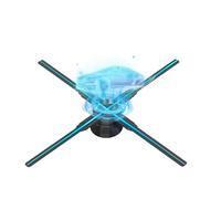 Ventilador holográfico 3D, Ventilador Holográfico 3D De 56 Cm/22,1 Pulgadas, 672 Cuentas LED En 4 Aspas, Proyector con Tarjeta TF, Aplicación Y Control Remoto, Halloween
