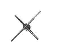 Ventilador holográfico 3D, WiFi en Tiempo Real, Ultra HD, 2512 Luces LED, Pantalla publicitaria, Reproductor de Luces holográficas Amplio ángulo de visión(56cm HD Edition)