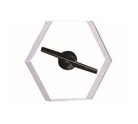 Ventilador Holográfico, PROYECTOR DE Holograma Pantalla PANTALLAJE DIRIGIÓ Imágenes rotativas con Cubierta Protectora(Transparent)