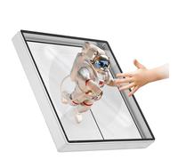 Ventilador Holográfico, Proyector Holográfico 3D con Pantalla Publicitaria, Proyector Holográfico 3D con Múltiples Formatos Multimedia, Control por Aplicación para Tiendas Y Bares,50Cm