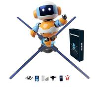 Ventilador holograma 3D, proyector holográfico de publicidad de video de 22 pulgadas, luces LED sin tornillos, resolución de 2000 x 1356 px, 768 piezas LED HD con aplicación, WiFi, control remoto +