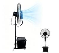 Ventilador Humidificador con Agua 42L, 3 Velocidades, Altura Regulable, Oscilación 90°, Ruedas Pivotantes, Enfriador De Aire Portatil Ventiladores Nebulizador de Pie para Oficina y Comercio(⌀71cm)