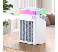 Ventilador humidificador Enfriador de Aire portátil Mini Ventilador de CA con 3 configuraciones de Velocidad Circulador de Aire nebulizado para Dormitorio Oficina Coche Camping Refrigeración Personal