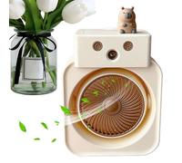 Ventilador Humidificador | Ventilación Refrescante de 3 velocidades con niebla | Portátil USB Recargable con Niebla Refrescante para Taller Invernadero Cocina Jardín Tienda Exterior Coche Camión