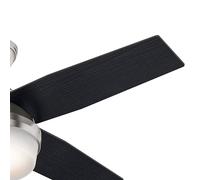 Ventilador Hunter con luz Dante, negro/marrón, silencioso, E27