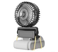 Ventilador inalámbrico de batería de litio, espaciado de pines ajustable de 19 a 40 mm, detección automática de polaridad, ventilador eléctrico portátil de 14-21 V, para acampar al aire libre y uso en