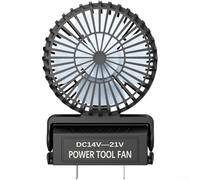 Ventilador inalámbrico de litio de 14-21 V para batería para herramienta eléctrica para terminales de batería con espaciado de pines ajustable de 19 a 40 mm, detección automática de polaridad, diseño