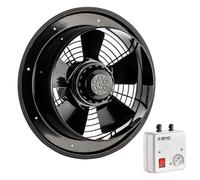 Ventilador industrial axial de 230 V, para pared y ventana, silencioso, velocidad regulable con regulador de velocidad 200 mm, 250 mm, 300 mm, 350 mm (300)