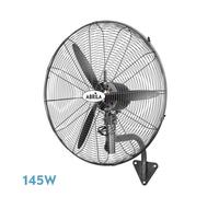 ABRILA- Ventilador de Pared Industrial Borrasca | 145W | Oscilante y Fijo | Protección Contra Sobrecalentamiento | Negro