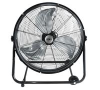 Ventilador industrial de suelo edm 180w negro con ruedas y aspas Ø60x