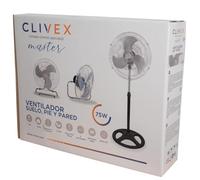 Ventilador Industrial Oscilante Clivex Master 45cm (75W) Incluye 3 soportes (Suelo, pie y colgar en pared) aspas de metal