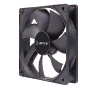 Ventilador interno 120x120 mm, conexión a placa, sensor de temperatura, ideal para refrigeración de componentes electrónicos.