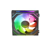 Mars Gaming - MF-LINKFINITY Negro, Ventilador Modular PWM 120mm, Sistema de Conexión LINKFINITY, Iluminación Infinity Mirror ARG