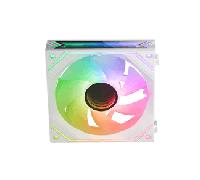 Mars Gaming MF-LINKFINITY, Ventilador Modular PWM 120mm, Sistema de Conexión LINKFINITY, Iluminación Infinity Mirror ARGB 360º, Ultra-silencioso 12dB, Blanco