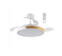 Ventilador led aspas plegables nemi cct dim 72w marca wonderlamp