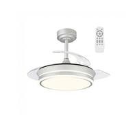 Ventilador led aspas plegables perla mini gris cct dim 46w marca wonderlamp