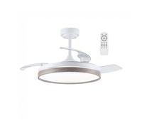Ventilador led aspas plegables tamero ceniza cct dim 72w marca wonderlamp